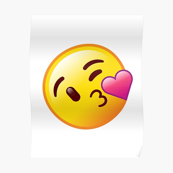 Kissing Emoji Posters Redbubble