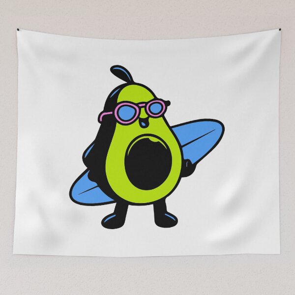 Item preview, funny avocado surfing designed and sold by HamzaZemharir.
