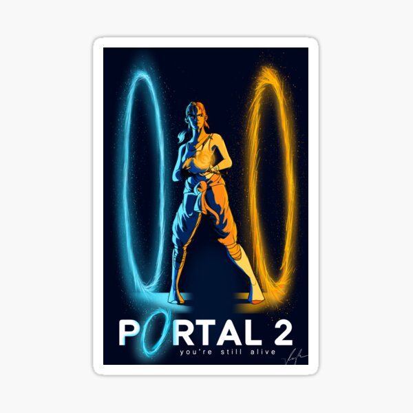 "Portal 2 Poster" Sticker for Sale by MetroidMcKayArt | Redbubble