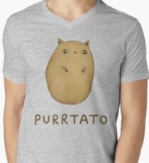 Purrtato T-Shirt mit V-Ausschnitt