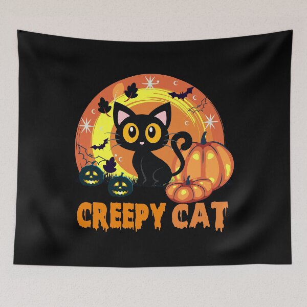 Item preview, Creepy Cat T-shirt designed and sold by AYOUCHKA.