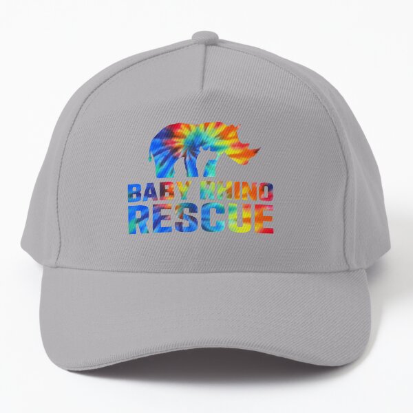 Baby Rhino Rescue tie dye logo Baseball Cap