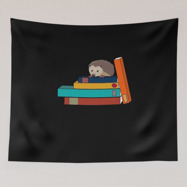 Item preview, Hedgehog book nerd bookish cute designed and sold by Cedarrue.