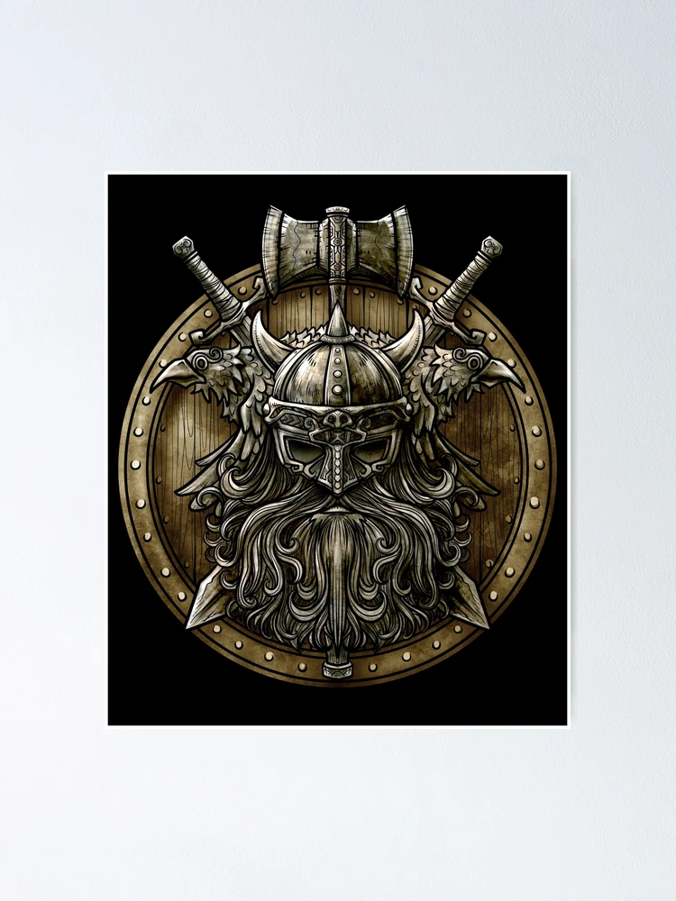Patrón de batalla Escudo vikingo Decoración de pared Guerrero Escudo de  madera Escudo vikingo Ivor Valhalla – Los mejores productos en la tienda  online Joom Geek