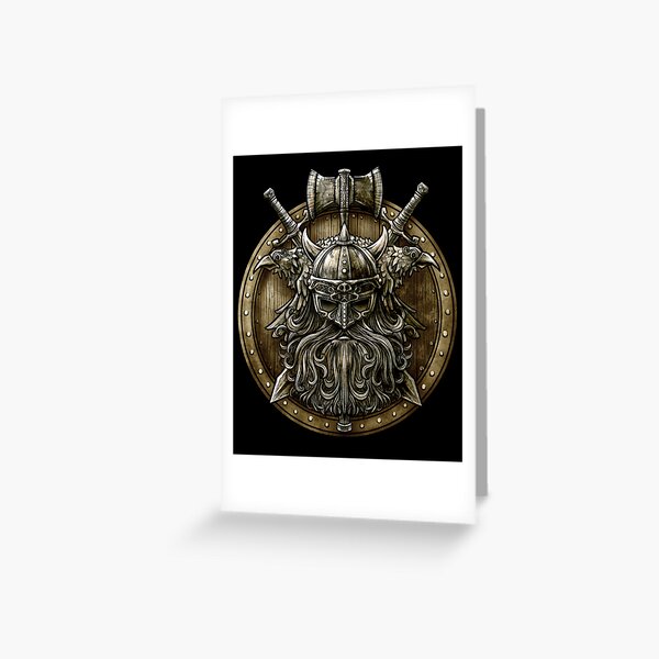 Viking Shield - Nordic Norse Valhalla Greeting Card