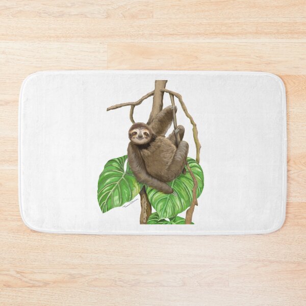 Item preview, Low Hanging Happy Lazy Sloth Having a Vine Time designed and sold by TJHstudio.
