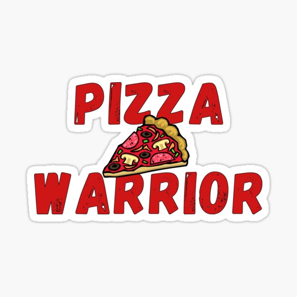 "Pizza Warrior - Pizza Slice for Pizza Lover or Pizzaiolo Red Colored ...
