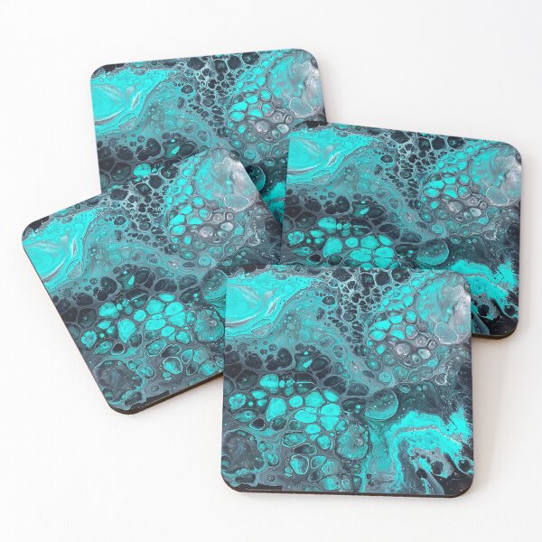Item preview, Black and blue paint pouring artwork  designed and sold by Luilui7.