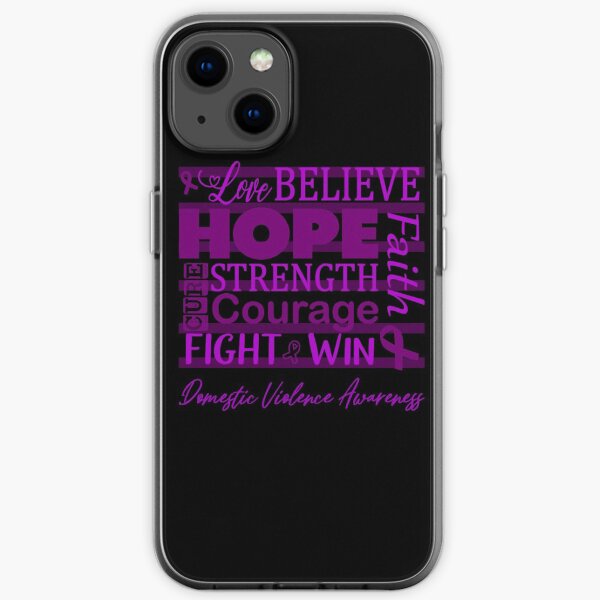 Love Believe Hope Domestic Violence Awareness iPhone Soft Case
