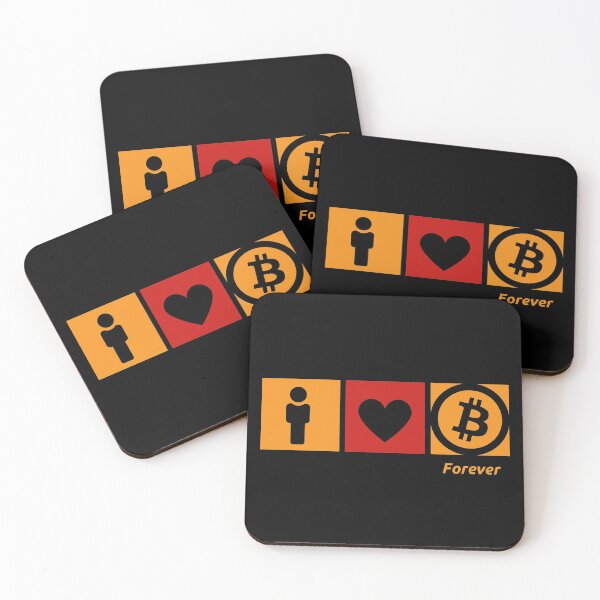 Item preview, I love bitcoin forever! Square symbols for BTC maximalists black designed and sold by yashik.