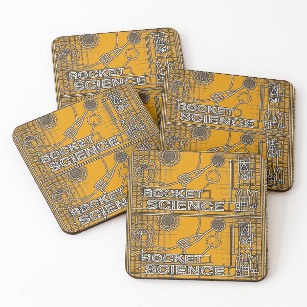 Item preview, NASA rocket science graphic blackboard sketch kids (orange) designed and sold by SolidEarthArt.