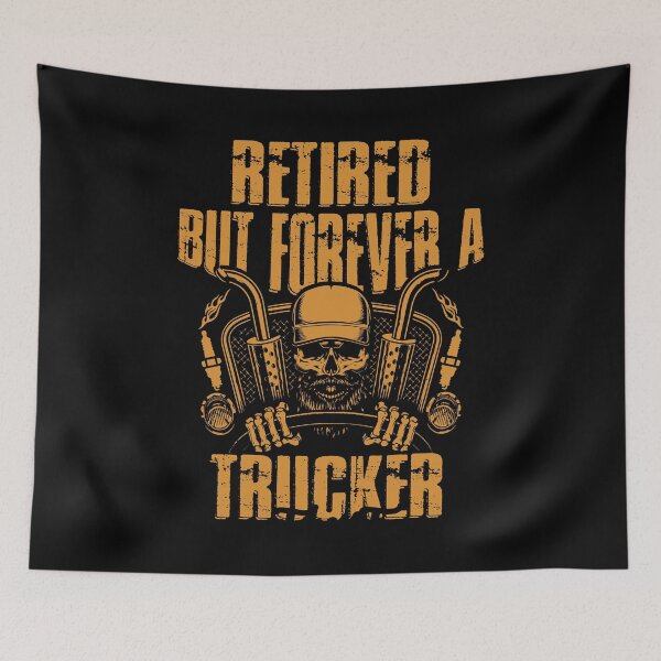Item preview, Retired But Forever Trucker memorial Truck Driver Gift designed and sold by SweetbeStore.