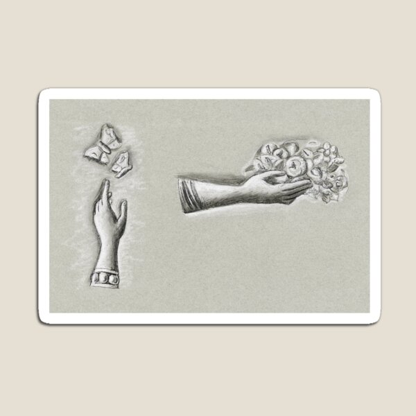 Item preview, Hands with flowers and butterflies (ca. 1891–1941) drawing in high resolution by Leo Gestel designed and sold by LenaShines.