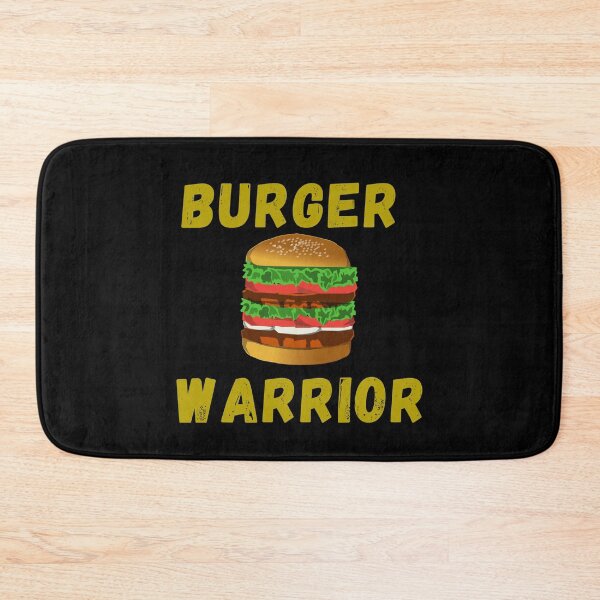 Item preview, Burger Warrior - Burger  Lover Green-Yellow Colored Text black background designed and sold by IrinchiDE.