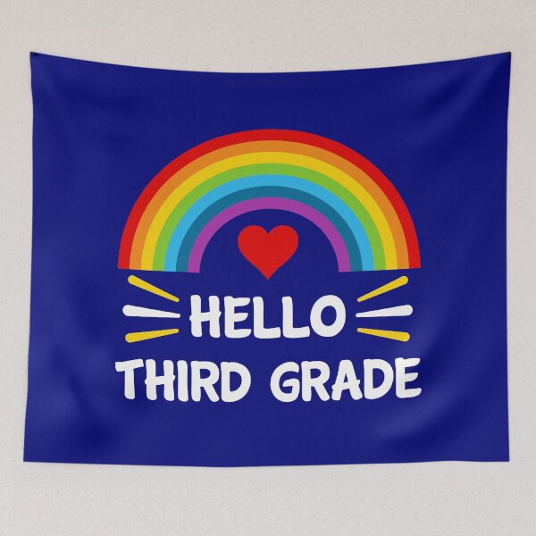 Item preview,  Hello Third Grade Students Teachers Back To School Rainbow designed and sold by StudioTina.
