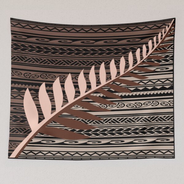 Item preview, Silver fern tribal brown designed and sold by attracdionz.