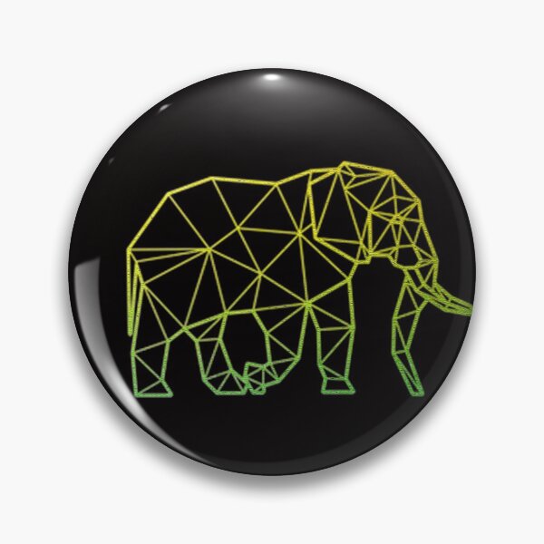 Item preview, Elefante geométrico verde tricolor designed and sold by Only4sometimes.