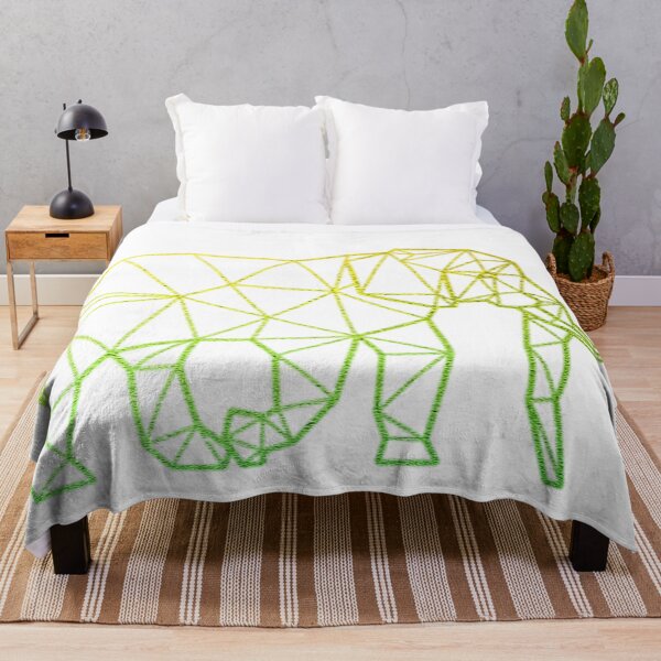 Item preview, Tricolored Green Geometric Elephant designed and sold by Only4sometimes.