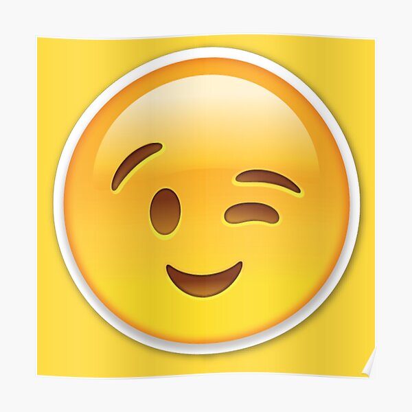 Wink Emoji Poster