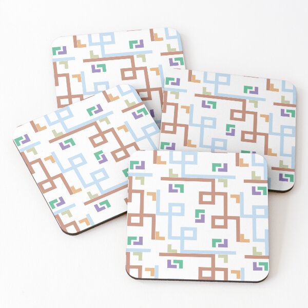 Item preview, Continous Maze Lines Multicolor Deco Set 2 designed and sold by WilliamsGFX.