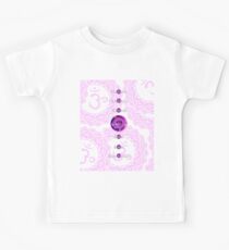 Crown Chakra 7 Point (Black Background) Kids Tee
