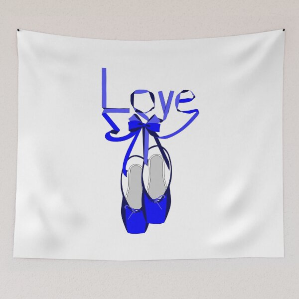 Item preview, ballet pointe shoes blue colors designed and sold by bluehatgraphics.