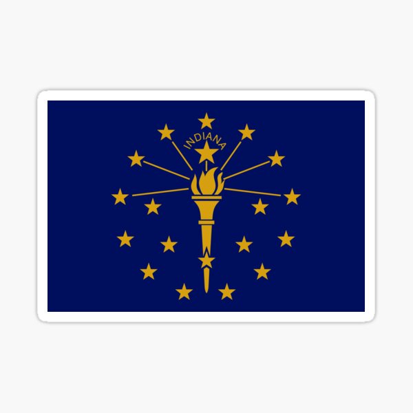 Indiana Flag Sticker