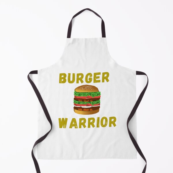 Item preview, Burger Warrior - Burger Lover Green-Yellow Colored Text white background designed and sold by IrinchiDE.