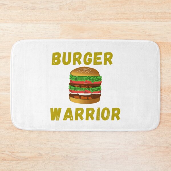 Item preview, Burger Warrior - Burger  Lover Green-Yellow Colored Text white background designed and sold by IrinchiDE.