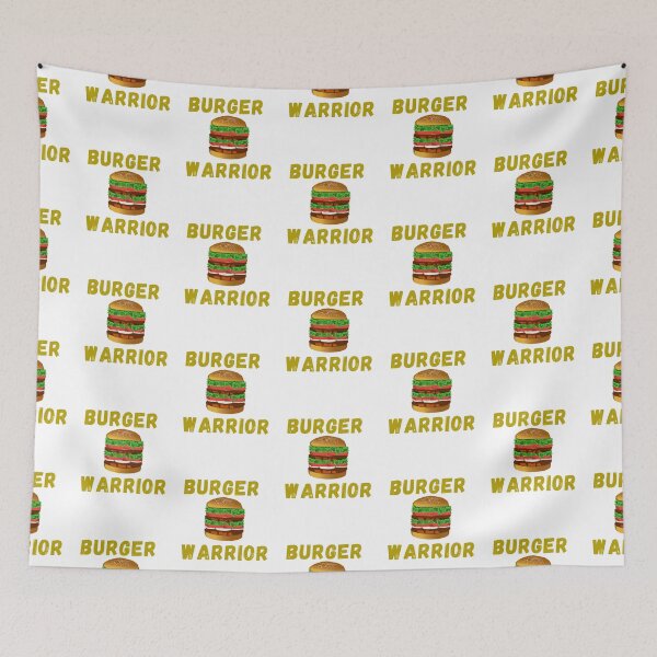 Item preview, Burger Warrior - Burger  Lover Green-Yellow Colored Text white background designed and sold by IrinchiDE.