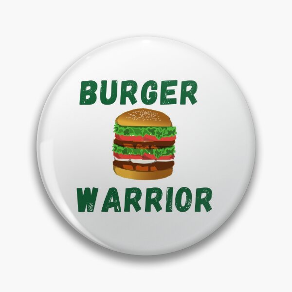 Artikelvorschau, Burger Warrior - Burger Lover Grüner Text weißer Hintergrund entworfen und verkauft von IrinchiDE.