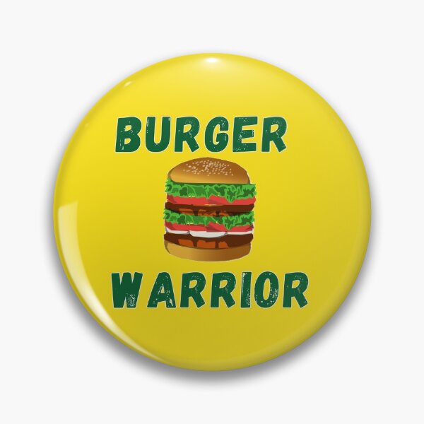 Artikelvorschau, Burger Warrior - Burger Lover Grüner Text gelber Hintergrund entworfen und verkauft von IrinchiDE.