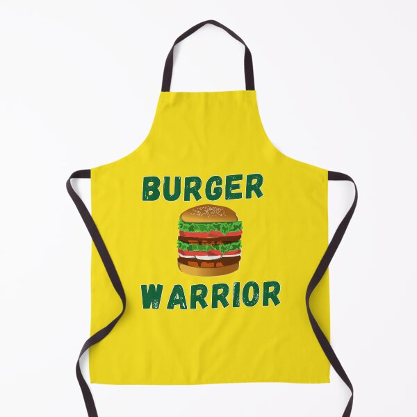 Artikelvorschau, Burger Warrior - Burger Lover Grüner Text gelber Hintergrund entworfen und verkauft von IrinchiDE.