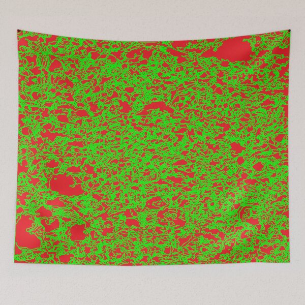 Item preview, Wild abstract green and red print by dePace' designed and sold by mrpropcake.