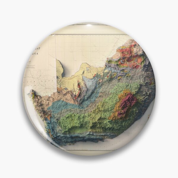 Item preview, 1958 South Africa Relief Map 3D digitally-rendered designed and sold by ThinkAboutMaps.