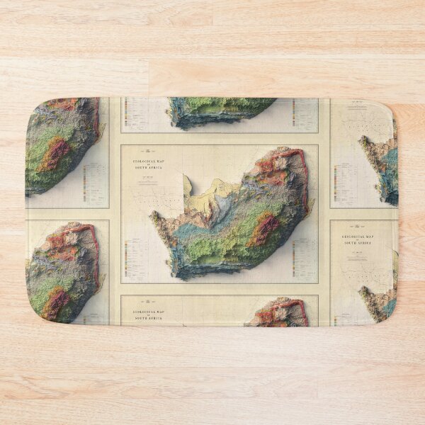 Item preview, 1958 South Africa Relief Map 3D digitally-rendered designed and sold by ThinkAboutMaps.