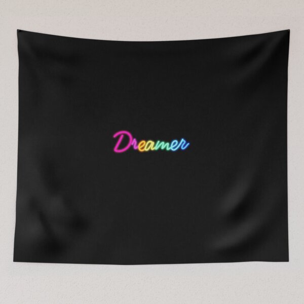 Item preview, Neon sign with phrase Dreamer in rainbow designed and sold by pincelycolores.
