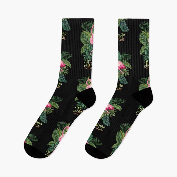 Item preview, Flamingo Love Colorful Illustration With Plants Design designed and sold by EarthArtDesigns.