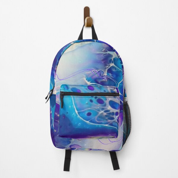 Item preview, Fantasy Multicolor Abstract Painting Pattern - Blue Purple Lilac Abstract Pattern - Unusual Shapes and Wavy Strokes designed and sold by silviaol.