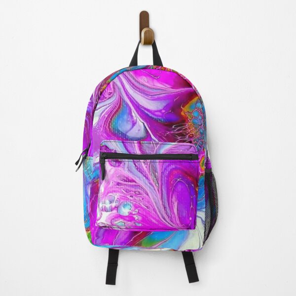 Item preview, Fantasy Multicolor Abstract Painting Pattern - Blue Purple Lilac Abstract Pattern - Unusual Shapes and Wavy Strokes designed and sold by silviaol.