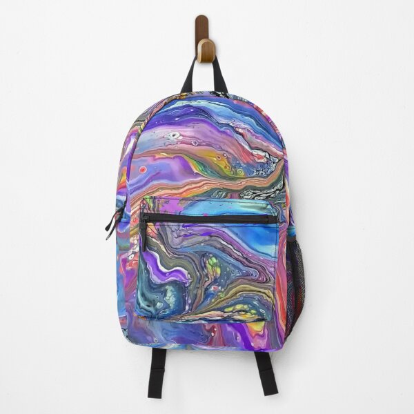 Item preview, Fantasy Multicolor Abstract Painting Pattern - Rainbow Abstract Pattern - Orange, Blue, Red, Purple Wavy Strokes designed and sold by silviaol.