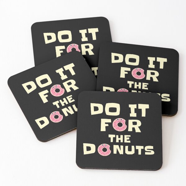 Item preview, Do It For The Donuts White - Funny Gym designed and sold by GymWearDepot.