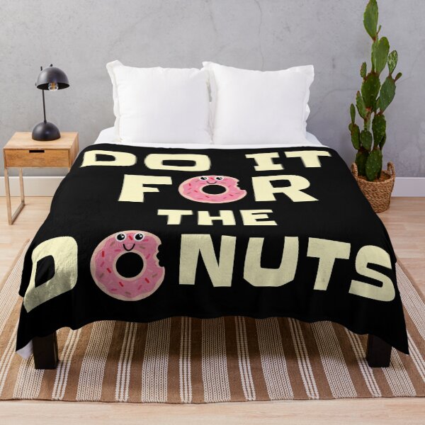 Item preview, Do It For The Donuts White - Funny Gym designed and sold by GymWearDepot.