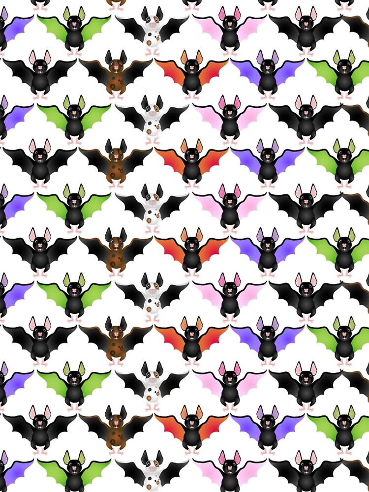 Cute Colorful Bats by pugmom4