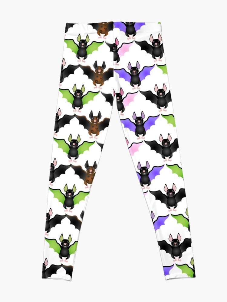 Alternate view of Cute Colorful Bats Leggings
