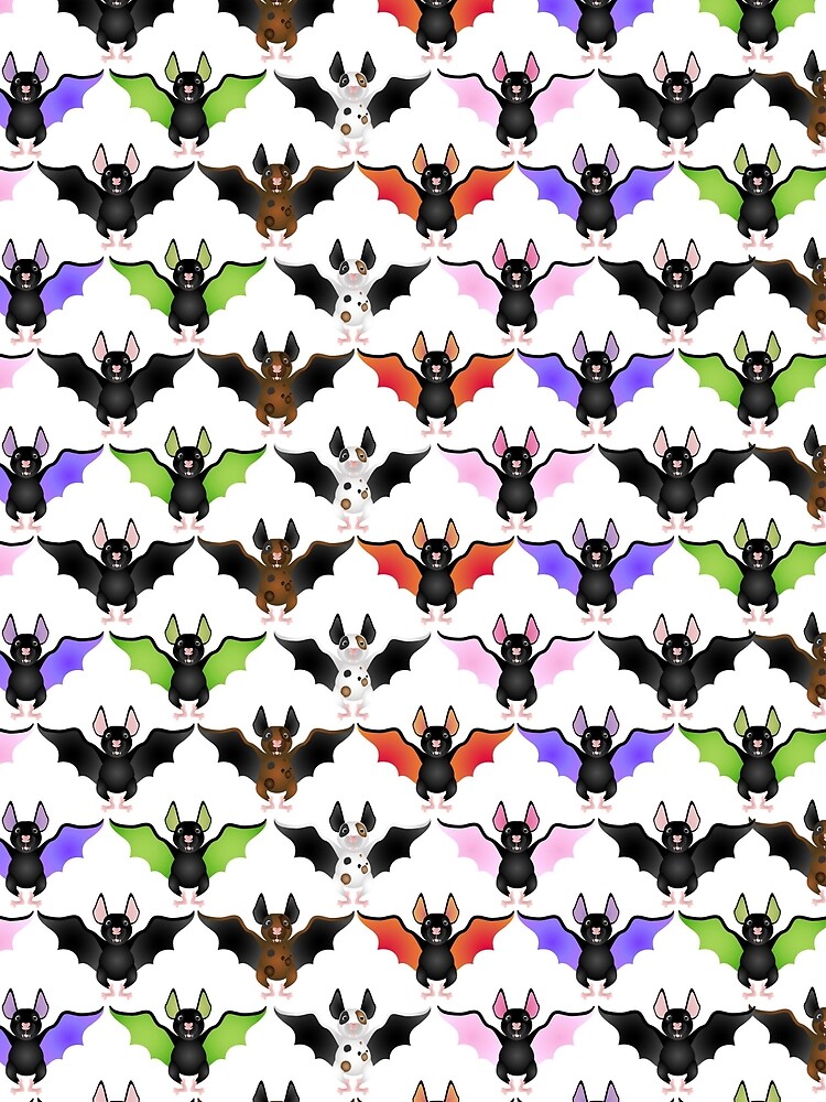 "Cute Colorful Bats" Drawstring Bag for Sale by pugmom4 Redbubble