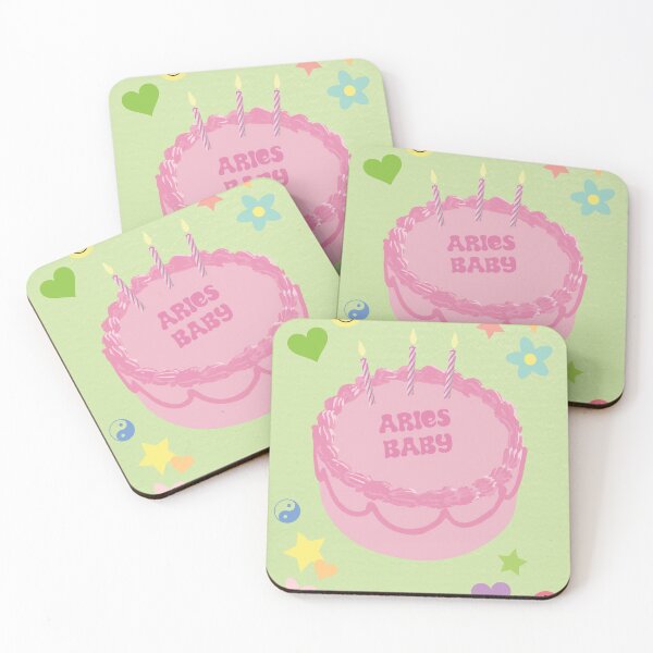Item preview, Aries baby zodiac aesthetic print green pink pastel designed and sold by maddie p.