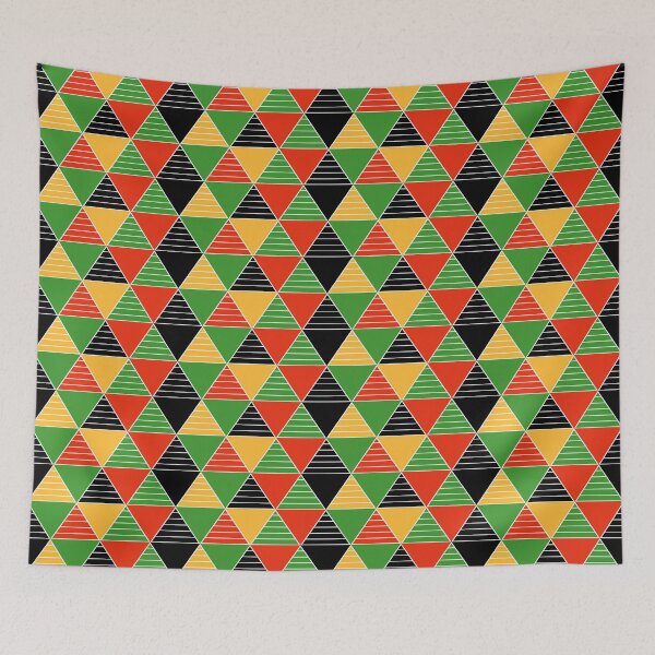 Item preview, AFRICAN MULTICOLOR PATTERN RED/YELLOW/BLACK/GREEN/WE WILL ALL GET THERE designed and sold by wildwhimsical.