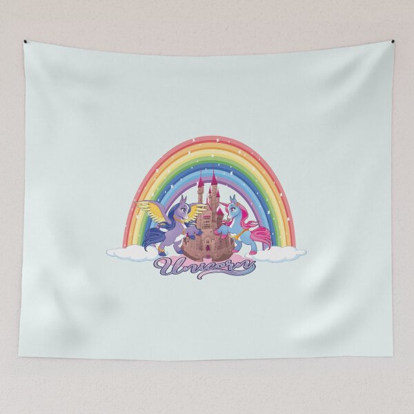 Item preview, Pink Fairy unicorn Palace Castle t-shirt designed and sold by AmjadDesigns.