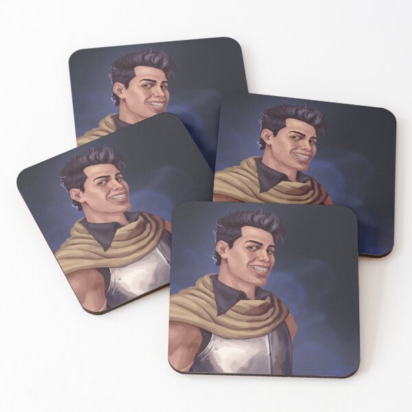Item preview, Smiling Human in Armor With Wavy Hair designed and sold by MonstersofRoll.